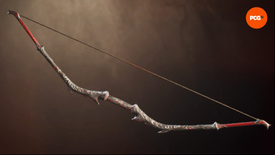 Best Oblivion Remastered weapons: a red and black bow