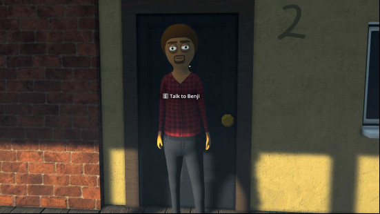 A man standing in a doorway in Schedule 1.