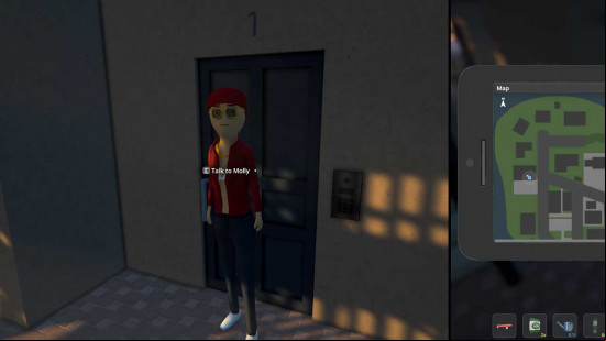 A man in a doorway, and a map, in Schedule 1.