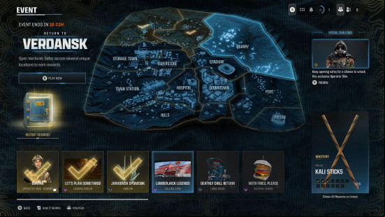 Warzone safe locations: a map showing the locations fo several safes.