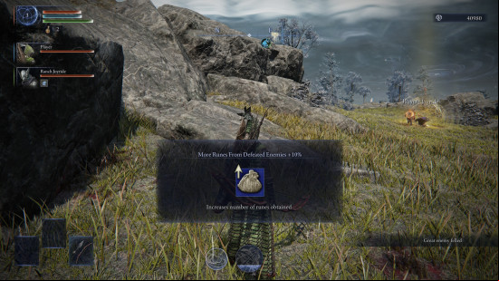 The rune buff message in elden ring nightreign.