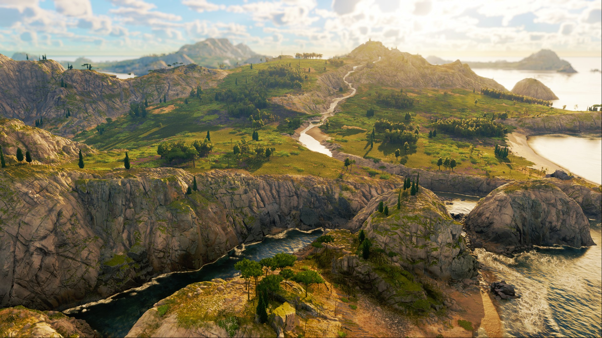 Anno 117 Steam city-building game: A meadow in Ubisoft strategy game Anno 117
