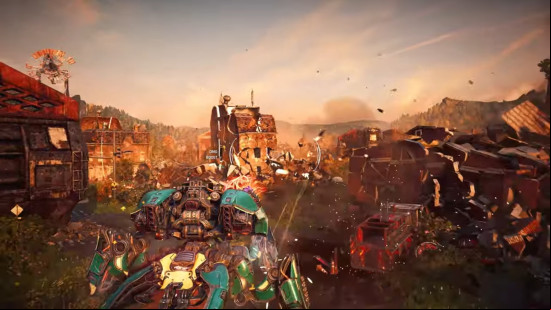 Best multiplayer games: Steel Hunters. Image shows a robot on the battlefield.