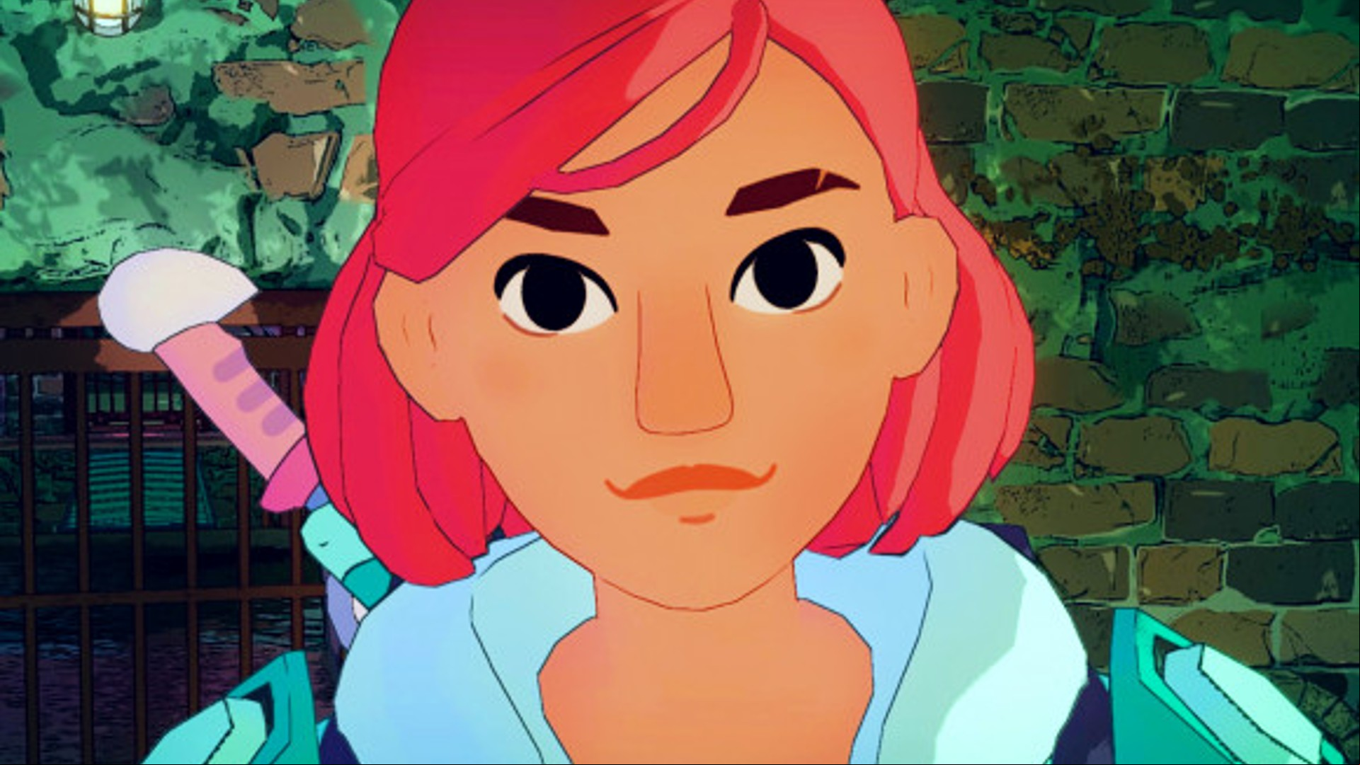 Best RPG games: Dungeons of Hinterberg. Image shows a feminine red-haired character looking at the camera.