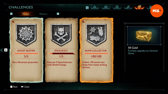 Doom The Dark Ages mission challenges: Abyssal Forest challenges