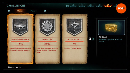 Doom The Dark Ages mission challenges: Ancestral Forge challenges