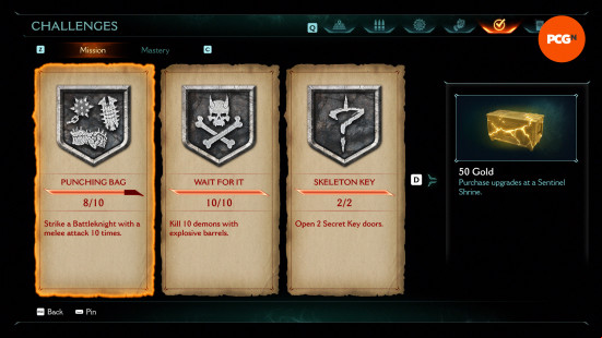 Doom The Dark Ages mission challenges: Sentinel Command Station challenges