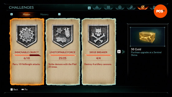 Doom The Dark Ages mission challenges: Siege Part 1 challenges