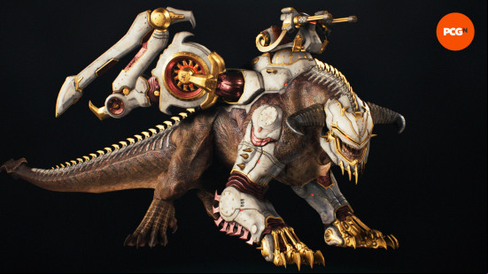 Doom The Dark Ages skins: an armored dragon with furled mechanical wings