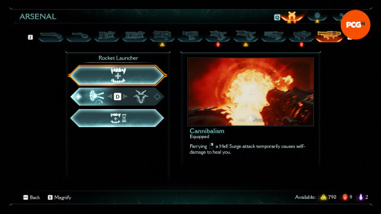 Doom The Dark Ages best upgrades: The Cannibalism upgrade