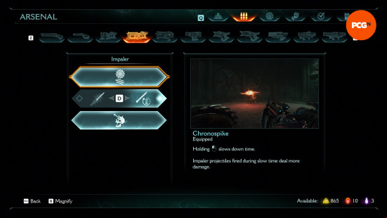 Doom The Dark Ages best upgrades: the Chronospike upgrade