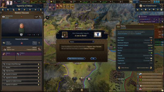 Europa Universalis 5 preview: the dynasty screen