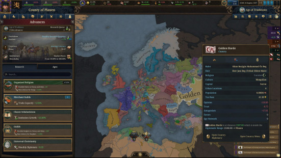 Europa Universalis 5 preview: a zoomed out screenshot of the map