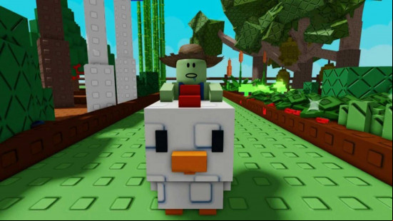 Promotional art for the Chicken Zombie update in Grow a Garden on Roblox.