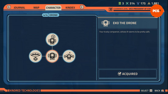 Revenge of the Savage Planet upgrades: a list of potential drone upgrades.