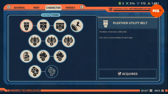 Revenge of the Savage Planet upgrades: a list of potential item upgrades.