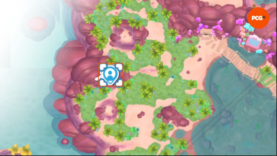 Hello Kitty Island Adventure Tophat Gudetama locations: a top-down view of the in-game map shows where the player can find Tophat Gudetama, w/c May 19, 2025.
