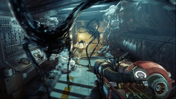 How does Prey make you pay attention to the story? Murderous coffee cups