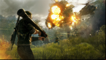Just Cause 4's airlifter can make a floating cloud of exploding barrels