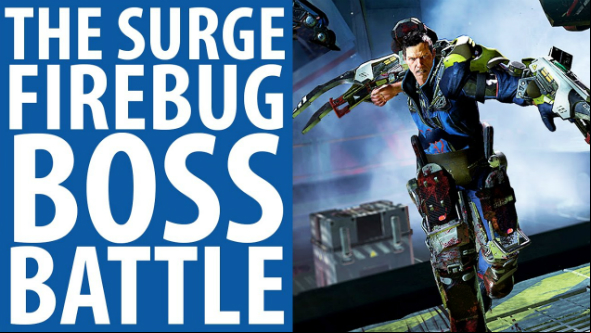 Watch us fight The Surge's second boss Firebug, a gigantic drone with flamethrowers